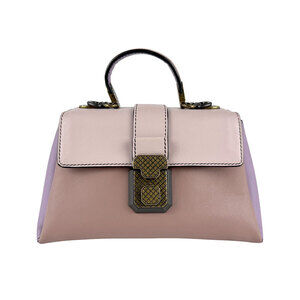Bottega Veneta leather handbag shoulder bag pink purple beige